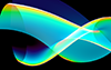 Green | Waveform | Gradation --Background | Free material --Full HD size: 1,920 x 1,200 pixels