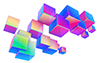 Cube ｜ Solid ｜ Gradient ――Background ｜ Free material ――Full HD size: 1,920 × 1,200 pixels