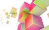 Cube ｜ Solid ｜ Gradient ――Background ｜ Free material ――Full HD size: 1,920 × 1,200 pixels