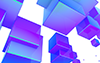 Cube ｜ Solid ｜ Gradient ――Background ｜ Free material ――Full HD size: 1,920 × 1,200 pixels