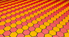 Hexagon ｜ Mass ｜ Red ――Background ｜ Free material ―― 4K size: 4,096 × 2,160 pixels