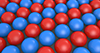 Ball ｜ Alignment ｜ Red --Background ｜ Free material ―― 4K size: 4,096 × 2,160 pixels