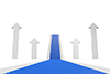 Stairs ｜ Up ｜ Arrow ｜ Blue --Background ｜ Free material --Image size: 3,000 x 2,000 pixels