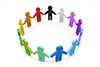 Group ｜ People ｜ Colorful ｜ Connect --Background ｜ Free material --Image size: 3,000 x 2,000 pixels