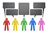 Opinion ｜ Speech balloon ｜ Colorful ｜ People ――Background ｜ Free material ――Image size: 3,000 × 2,000 pixels