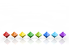 Diamond | Colorful | White | Red --Background | Free material --Image size: 3,000 x 2,000 pixels