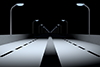 Highway ｜ Midnight ｜ Light ｜ Illuminate --Background ｜ Free material --Image size: 3,000 x 2,000 pixels