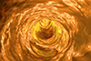 Blood vessels ｜ Cave ｜ Darkness ｜ Flame ――Background ｜ Free material ――Image size: 3,000 × 2,000 pixels