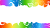 Rainbow color ｜ Colorful ｜ Top and bottom lines ――Background ｜ Free material ――Full HD size: 1,920 × 1,080 pixels