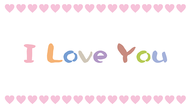Heart ｜ I Love You ｜ Characters --Background / Photos / Wallpapers / Desktop Pictures / Free Backgrounds --Full HD Size: 1,920 x 1,080 pixels