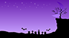 Halloween ｜ Tomb ｜ Midnight --Background ｜ Free Material --Full HD Size: 1,920 × 1,080 pixels
