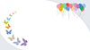 Balloons | Butterflies-Background | Free Material-Full HD Size: 1,920 x 1,080 pixels