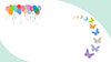 Balloons | Butterflies --Background | Free Material --Full HD Size: 1,920 x 1,080 pixels